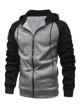 Load image into Gallery viewer, Men’s Colorblock Zippered Hoodie in 5 Colors M-3XL - Wazzi&#39;s Wear