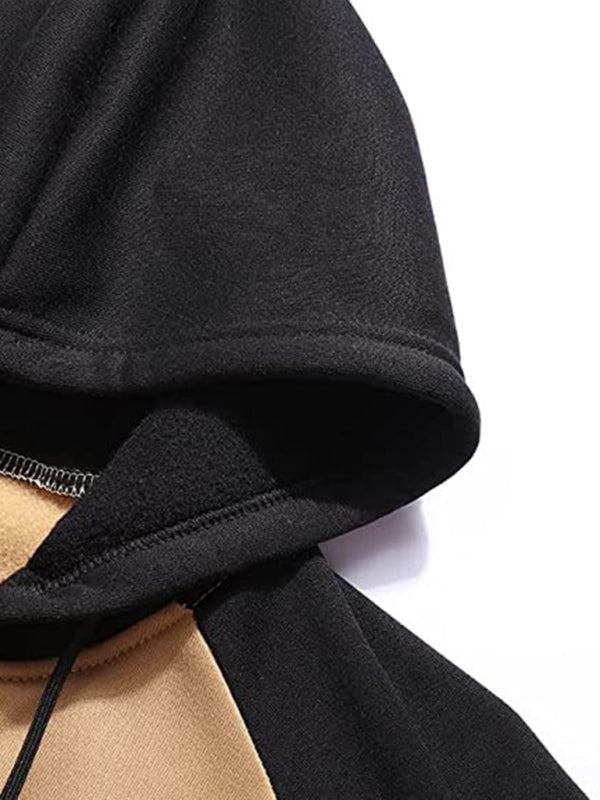 Men’s Colorblock Zippered Hoodie in 5 Colors M-3XL - Wazzi's Wear