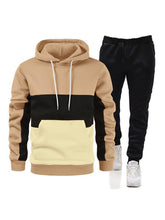 Load image into Gallery viewer, Men’s Colorblock Hoodie and Sweatshirt Set in 7 Colors S-3XL - Wazzi&#39;s Wear