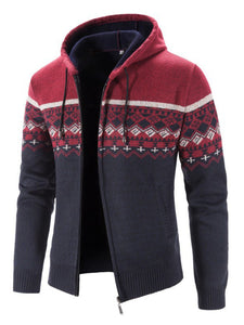 Men's Long Sleeve Zippered Knit Sweater Cardigan in 4 Colors M-3XL - Wazzi's Wear