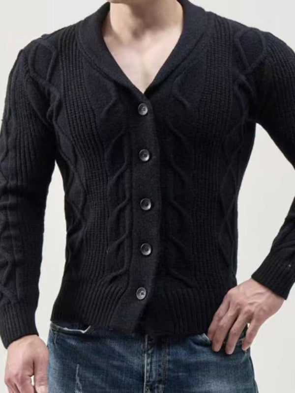 Men’s Knit Button Cardigan Sweater in 5 Colors M-3XL - Wazzi's Wear