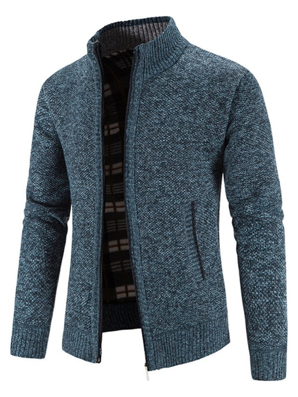 Men's long sleeve knit cardigan jacket, self design, autumn-winter collection.