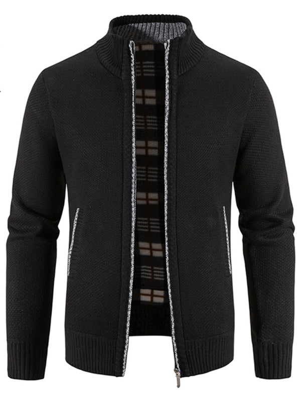 Men's Long Sleeve Knit Cardigan Jacket in 6 Colors M-4XL - Wazzi's Wear