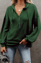 Load image into Gallery viewer, Women&#39;s Long Sleeve Hooded Top with Buttons in 8 Colors S-XXL - Wazzi&#39;s Wear