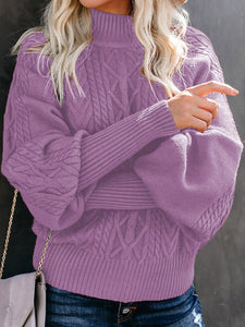 Women’s Long Sleeve Mock Neck Sweater in 13 Colors S-3XL
