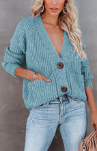 Load image into Gallery viewer, Women’s V-Neck Long Sleeve Buttoned Cardigan Sweater with Pockets in 7 Colors S-3XL - Wazzi&#39;s Wear