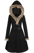 Load image into Gallery viewer, Women’s Long Sleeve Mid-Length Hooded Coat with Fur in 2 Colors S-3XL - Wazzi&#39;s Wear