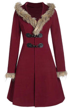 Load image into Gallery viewer, Women’s Long Sleeve Mid-Length Hooded Coat with Fur in 2 Colors S-3XL - Wazzi&#39;s Wear