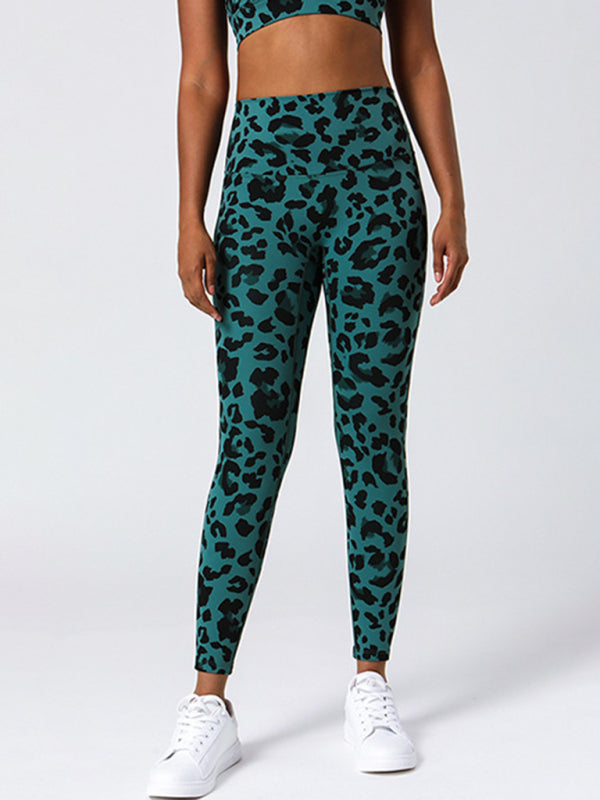 Women’s Leopard Print High Waist Yoga Pants XS-XL - Wazzi's Wear
