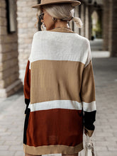 Load image into Gallery viewer, Women’s Long Sleeve Colorblock Cardigan Sweater with Buttons M-XXL