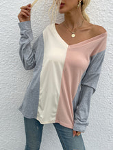Load image into Gallery viewer, Women&#39;s V-Neck Multicolor Long Sleeve Top S-XL - Wazzi&#39;s Wear