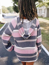 Load image into Gallery viewer, Women&#39;s Striped Long Sleeve Hooded Top in 2 Colors S-XXL