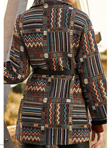 Women's Ethnic Long Sleeve Buttoned Wool Coat in 2 Colors S-XL - Wazzi's Wear