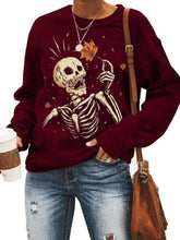 Load image into Gallery viewer, Women&#39;s Halloween Long Sleeve Sweatshirt in 5 Colors XS-3XL