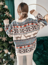 Load image into Gallery viewer, Women&#39;s Christmas Crew Neck Long Sleeve Sweater in 3 Colors S-XL - Wazzi&#39;s Wear