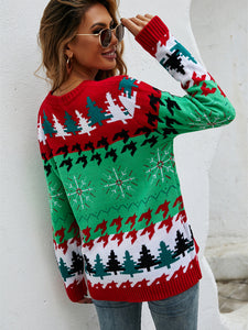Women's Christmas Long Sleeve Sweater S-XL - Wazzi's Wear