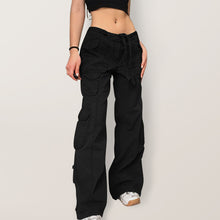 Load image into Gallery viewer, Women’s Multi-Pocket Low Waist Cargo Pants in 3 Colors Waist 27-31 - Wazzi&#39;s Wear