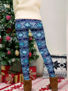 Women's Christmas Print Leggings Waist 25-31 - Wazzi's Wear