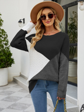 Load image into Gallery viewer, Women’s Triangle Block Knit Sweater S-XL