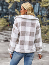 Load image into Gallery viewer, Women’s Fleece Buttoned Plaid Jacket in 3 Colors S-XL - Wazzi&#39;s Wear
