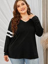 Load image into Gallery viewer, Women’s V-Neck Long Sleeve Top in 3 Colors XL-5XL - Wazzi&#39;s Wear