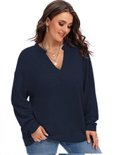 Load image into Gallery viewer, Women’s Plus Size Long Sleeve V-Neck Sweater in 4 Colors L-4XL