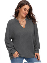 Load image into Gallery viewer, Women’s Plus Size Long Sleeve V-Neck Sweater in 4 Colors L-4XL