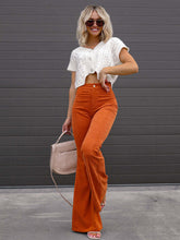 Load image into Gallery viewer, Women’s Solid Bellbottom Corduroy Pants in 6 Colors Waist S-XXL