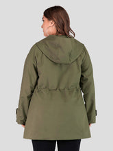 Load image into Gallery viewer, Women’s Solid Plus Size Zippered Jacket with Hood and Pockets XL-4XL