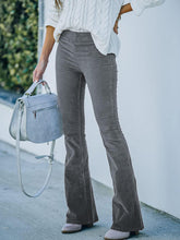 Load image into Gallery viewer, Women’s High Elastic Waist Flared Corduroy Pants in 10 Colors Waist 34-45 - Wazzi&#39;s Wear