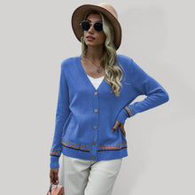 Load image into Gallery viewer, Women&#39;s V-Neck Cardigan Sweater with Buttons in 4 Colors S-L - Wazzi&#39;s Wear