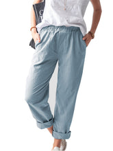 Load image into Gallery viewer, Women’s Solid Loose Fit Pants with Side Pockets in 9 Colors, S-1XL - Wazzi&#39;s Wear