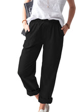 Load image into Gallery viewer, Women’s Solid Loose Fit Pants with Side Pockets in 9 Colors, S-1XL - Wazzi&#39;s Wear
