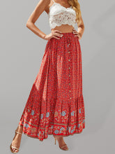 Load image into Gallery viewer, Women&#39;s Bohemian Print Tiered Maxi Skirt in 4 Colors S-1X - Wazzi&#39;s Wear
