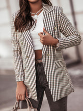 Load image into Gallery viewer, Women&#39;s Plaid Print Double-Breasted Blazer in 4 Patterns, S-1X
