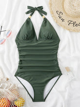 Load image into Gallery viewer, Women&#39;s Halter One-piece Swimsuit in 11 Colors Sizes S-XL