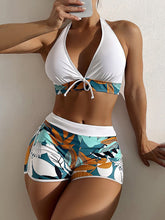 Load image into Gallery viewer, Women&#39;s High Waist Boxer Tropical Print Bikini in 2 Colors S-XL