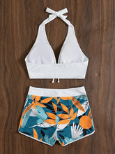 Load image into Gallery viewer, Women&#39;s High Waist Boxer Tropical Print Bikini in 2 Colors S-XL