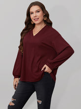 Load image into Gallery viewer, Women’s Plus Size V-Neck Long Sleeve Top Sizes 16-30