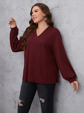 Load image into Gallery viewer, Women’s Plus Size V-Neck Long Sleeve Top Sizes 16-30