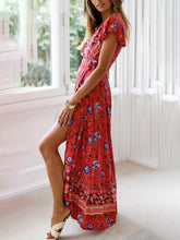 Load image into Gallery viewer, Women&#39;s Bohemian Print Wrap Maxi Dress in 2 Colors Sizes 2-16