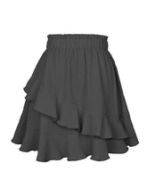 Load image into Gallery viewer, Women&#39;s Solid Ruffled Skirt in 4 Colors S-XL