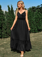 Load image into Gallery viewer, Women&#39;s Solid Wrap Sleeveless Ruffled Maxi Dress in 3 Colors S-XL