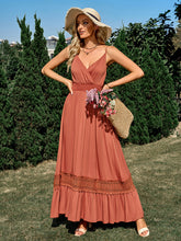 Load image into Gallery viewer, Women&#39;s Solid Wrap Sleeveless Ruffled Maxi Dress in 3 Colors S-XL