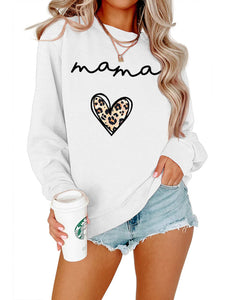 Women's Mama Long Sleeve Crewneck Sweatshirt in 6 Colors S-XL - Wazzi's Wear