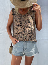 Load image into Gallery viewer, Women&#39;s Woven Fashion Casual Leopard V-Neck V-Neck Vest - Wazzi&#39;s Wear
