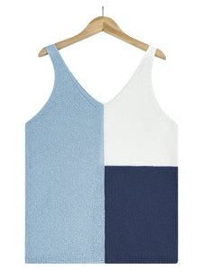 Women's Color Block Knit Tank Top in 5 Colors Sizes 4-10