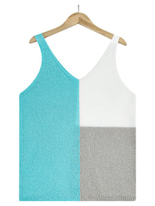 Women's Color Block Knit Tank Top in 5 Colors Sizes 4-10
