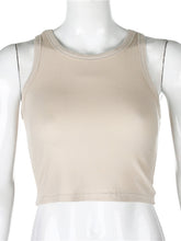 Load image into Gallery viewer, Women&#39;s Solid Rib Knit Stretch Crop Tank in 5 Colors S-L