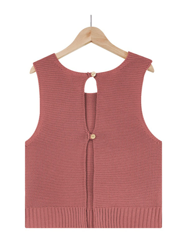 Women's Solid Knit Tank Top in 5 Colors S-XL - Wazzi's Wear